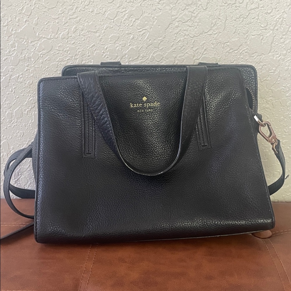 Kate Spade Black Pebbled Leather Shoulder Bag